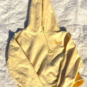 Yellow cropped hoodie, size xs but runs kinda big